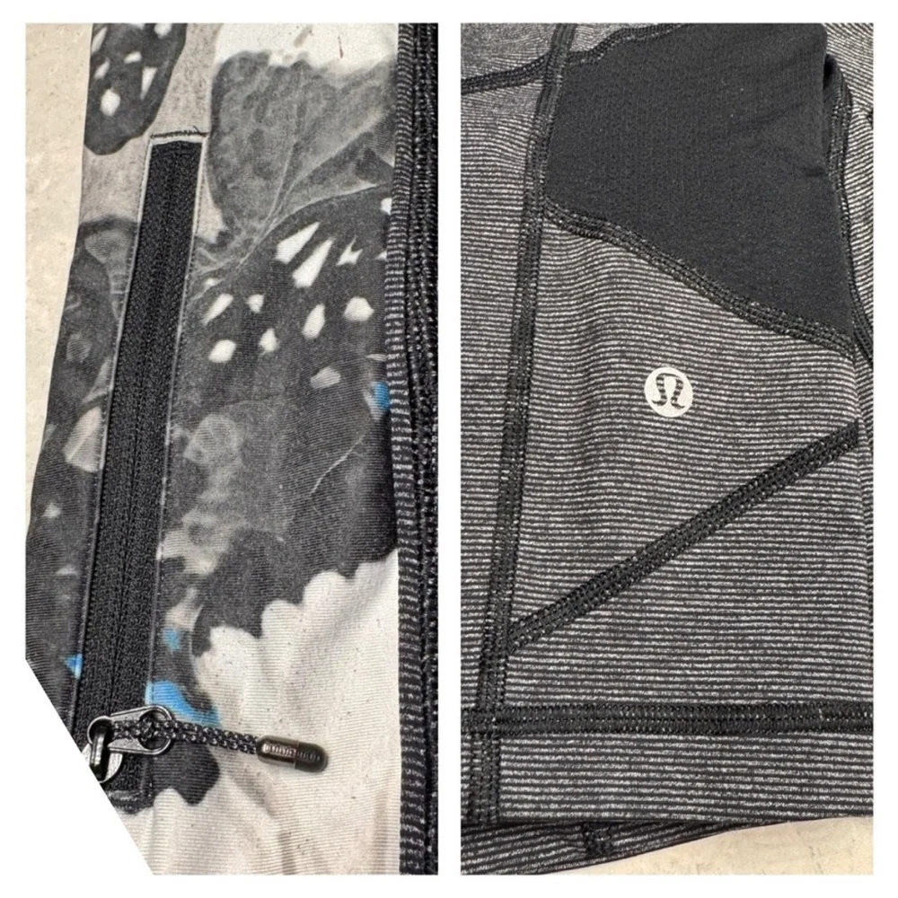 Lululemon PACE RIVAL CROP Leggings So Fly Butterfly